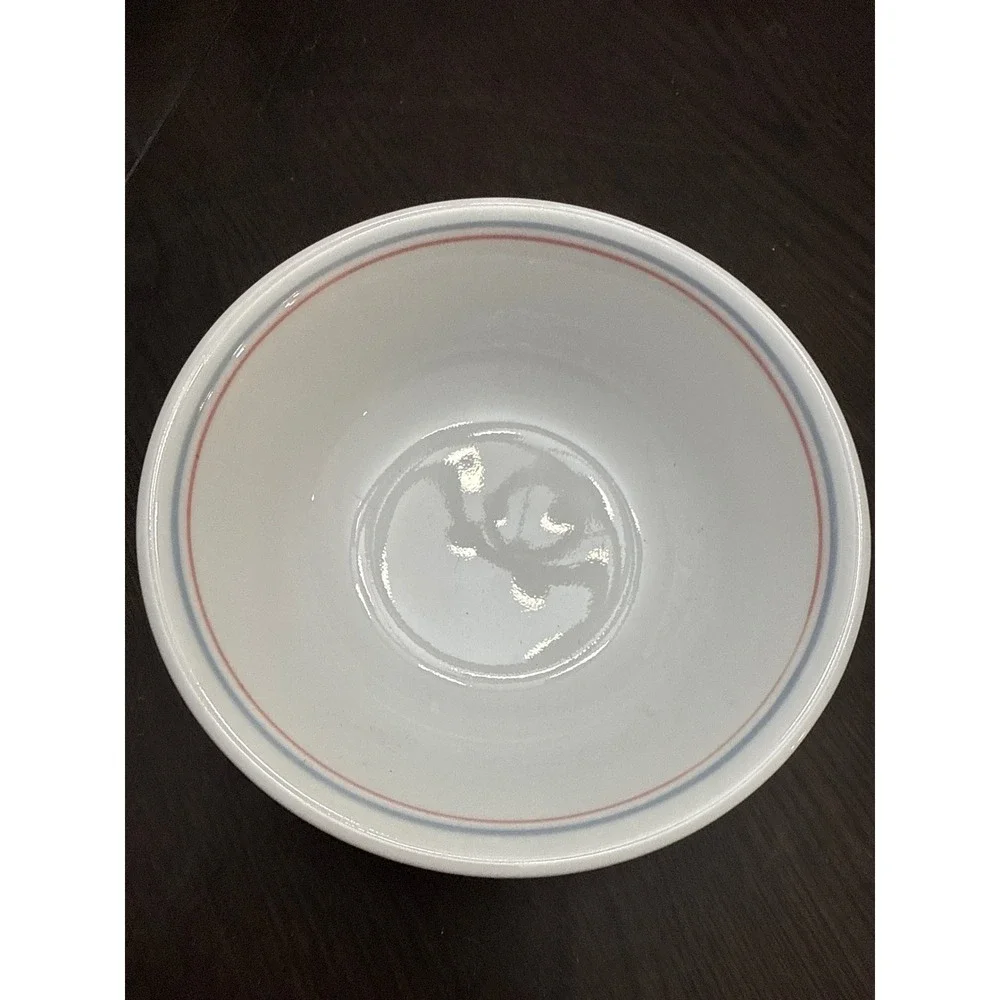 Corning‎ Ware Corelle Rosemarie Cereal Soup Bowl White Pink Blue Trim Vitrelle